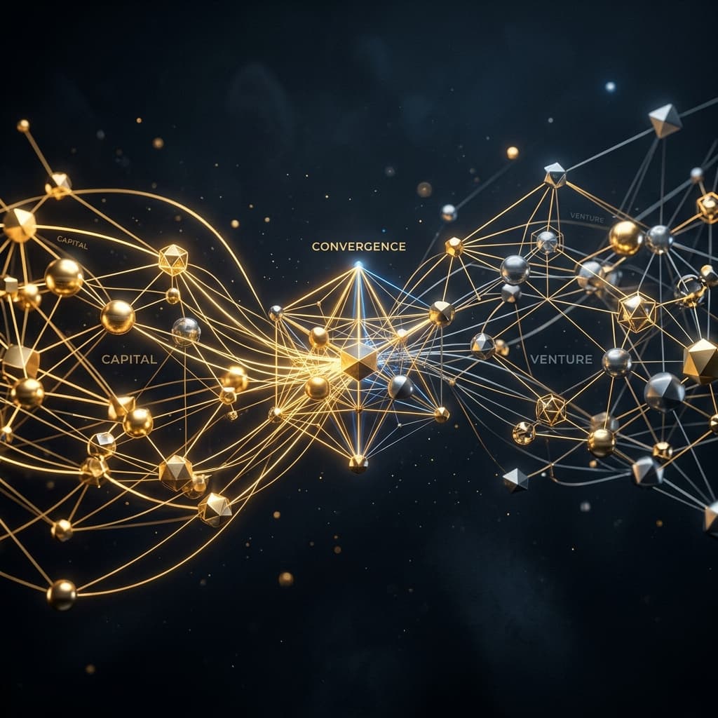 Abstract premium representation of the future of venture capital and aligned financial growth