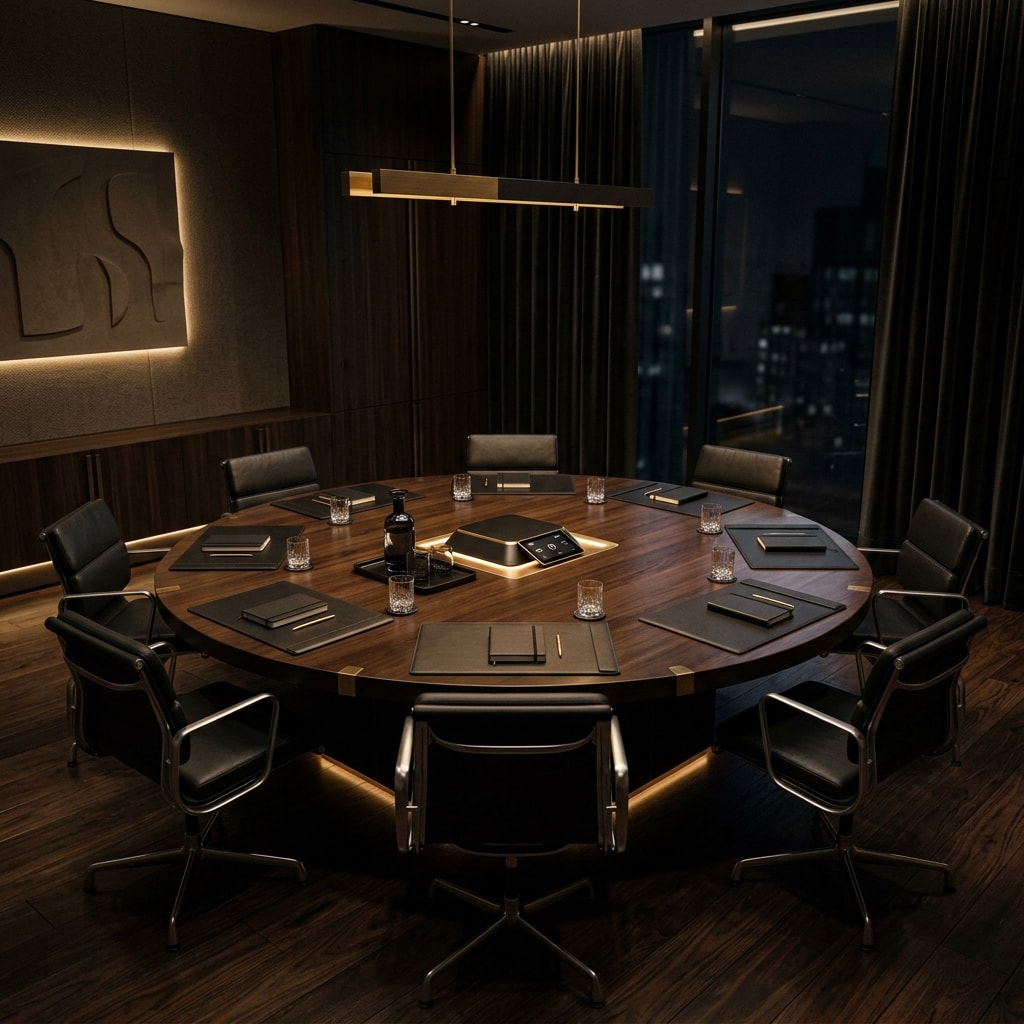 Broken boardroom representing a structural design lab for a new VC model
